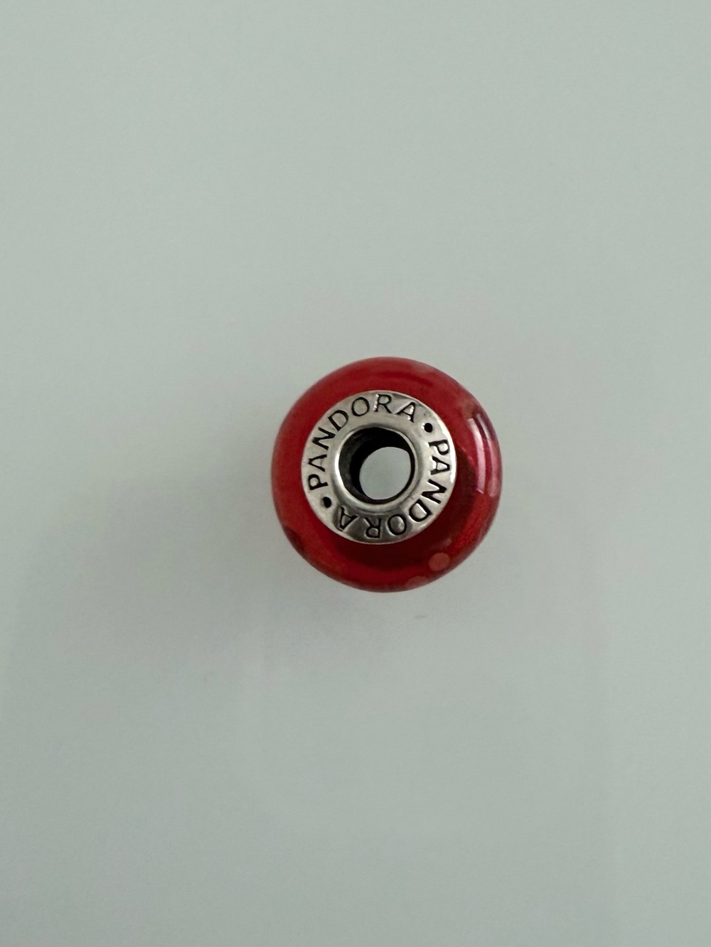 Pandora Red Glass Dot Murano Charm